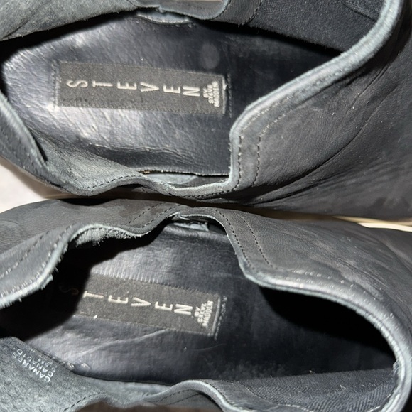 STEVEN by Steve Madden Women’s Canares Sneakers black suede open ankle 9.5 M - Picture 6 of 8